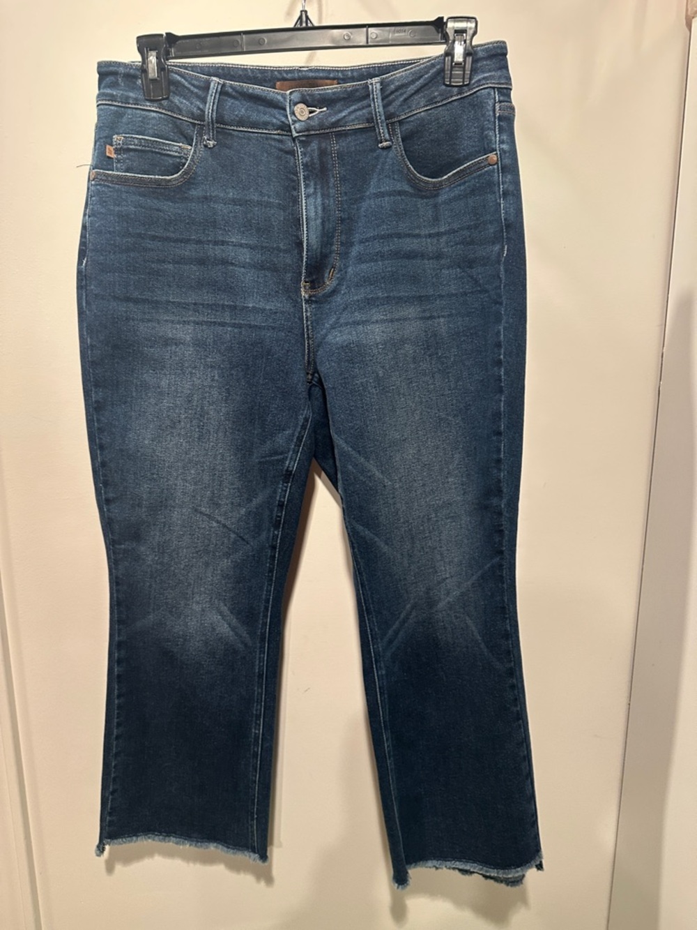NWOT Judy Blue High Waist Indigo Cropped Kick Flare Jeans 14W